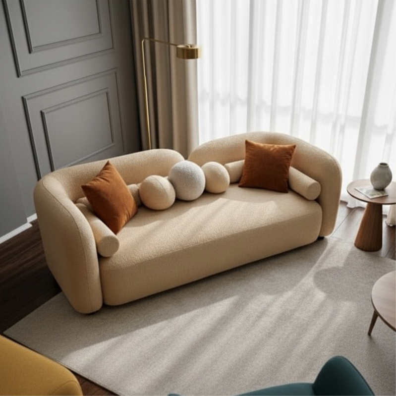 Broccoli Fabric 3 Seater Sofa