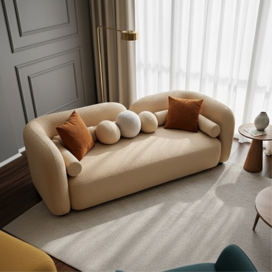 Broccoli Fabric 3 Seater Sofa