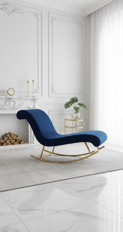 Modern Rocking Chaise Lounge Chair