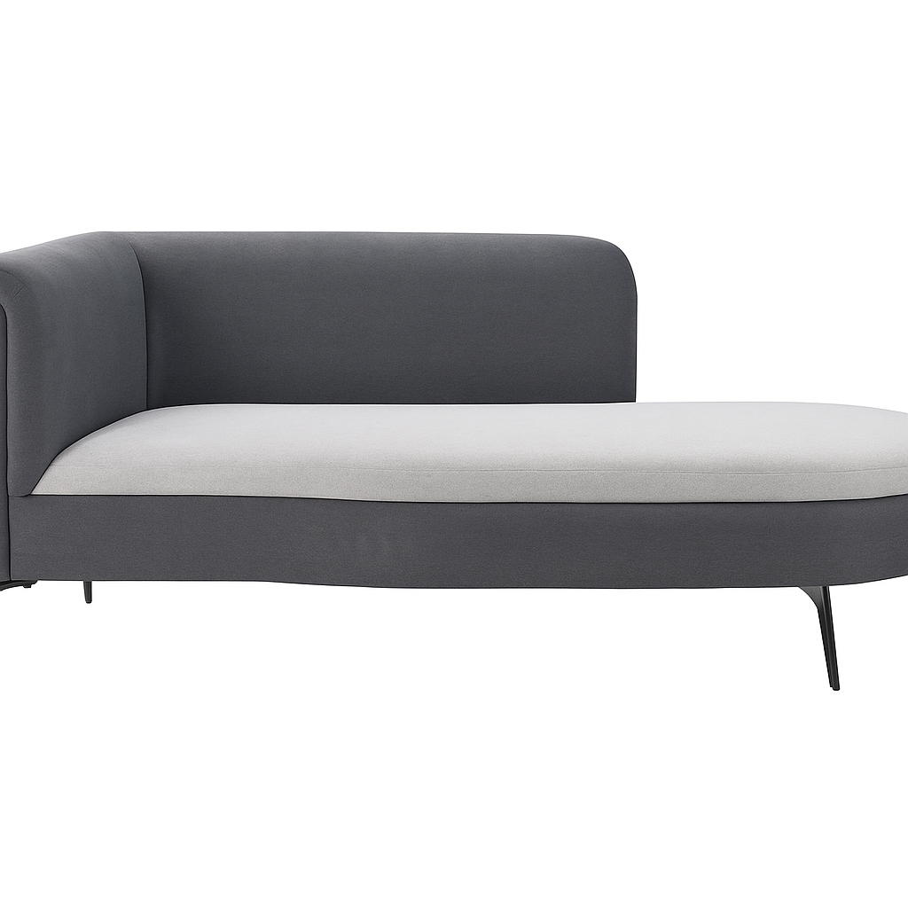 Modern Two-Tone Chaise Lounge Sofa
