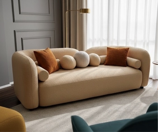 Broccoli Fabric 3 Seater Sofa